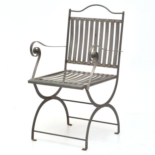 ESCUELA FRANCESA, SIGLO XX. Lote de 6 sillas de jardín.