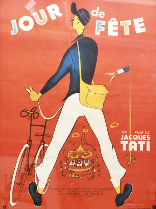 Cartel original de la película "Jour de Fete" de Jacques Tati.
