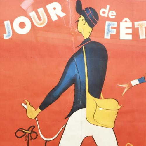 Cartel original de la película "Jour de Fete" de Jacques Ta