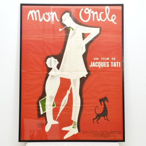 Cartel original de la película "Mon oncle" de Jacques Tati.