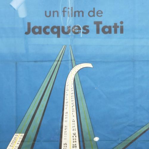 Cartel original de la película "Trafic" de Jacques Tati.