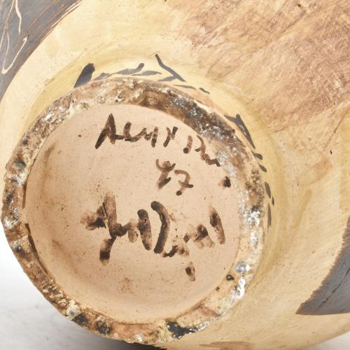 AGUSTÍ PUIG (1957). Painted ceramic vase with incised decor