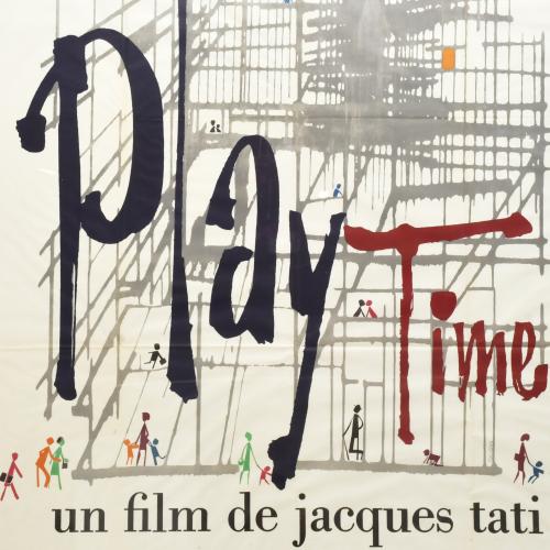 Cartel original de la película "Play Time" de Jacques Tati.