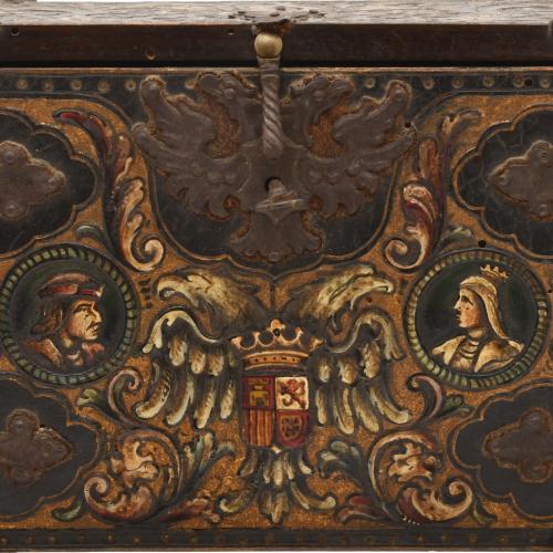 ESCUELA ESPAÑOLA, PPS. SIGLO XX. Bargueño en miniatura.