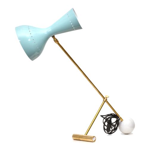 Lámpara de sobremesa italiana, med. siglo XX. 