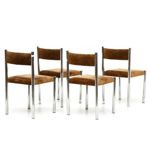 Conjunto de cuatro sillas francesas, circa 1960.