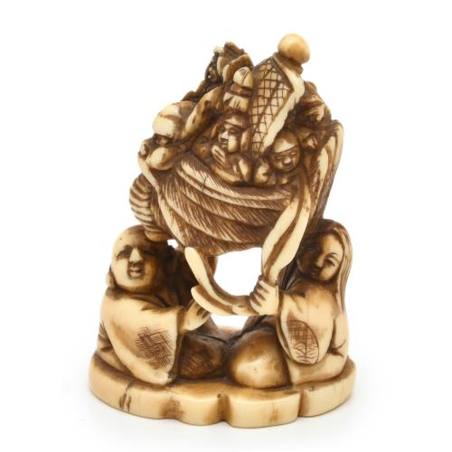 ESCUELA JAPONESA. PERÍODO MEIJI, SIGLO XIX. Figura ancestral.