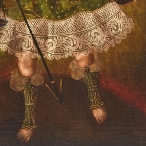 ESCUELA VIRREINAL, SIGLO XIX. "San Miguel Arcangel".