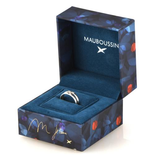 MAUBOUSSIN. Anillo doble con diamantes.