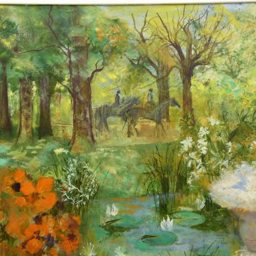 EMILI GRAU-SALA (1911-1975). "Joven de blanco junto al esta