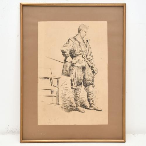 JOAN LLIMONA I BRUGUERA (1860-1926).  "Retrato caballero", 