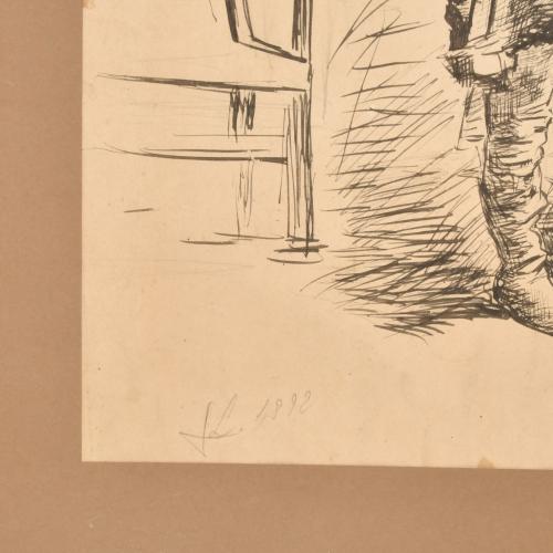 JOAN LLIMONA I BRUGUERA (1860-1926).  "Retrato caballero", 