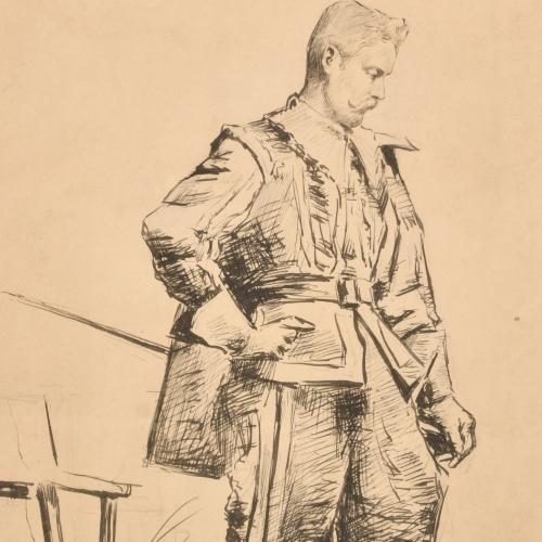 JOAN LLIMONA I BRUGUERA (1860-1926).  "Retrato caballero", 