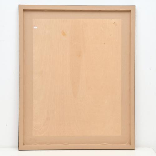 SALVADOR MORENO (1916-1999).  "Bodegón con copa y uvas".