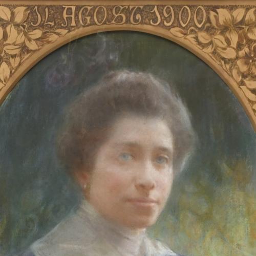 FÉLIX MESTRES BORRELL (1872-1933).  "Retrato femenino".