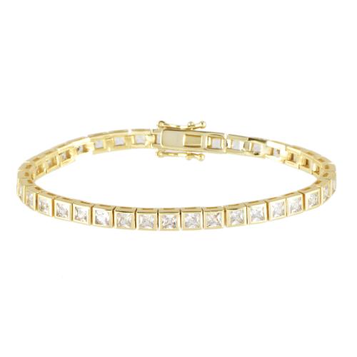 Pulsera riviére con circonitas.