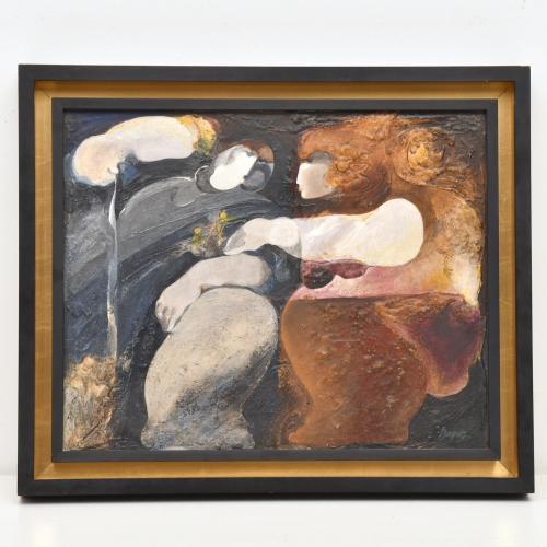 JOSEP BAQUÉS (1931-?).  "Figuras", Premià de Dalt, 1974.