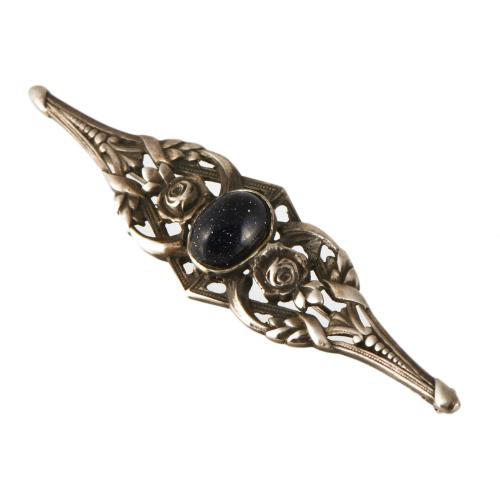 Broche modernista con aventurina.
