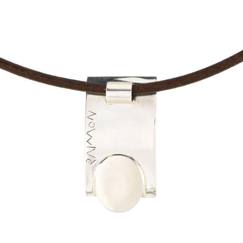 Colgante en plata y aguamarina.