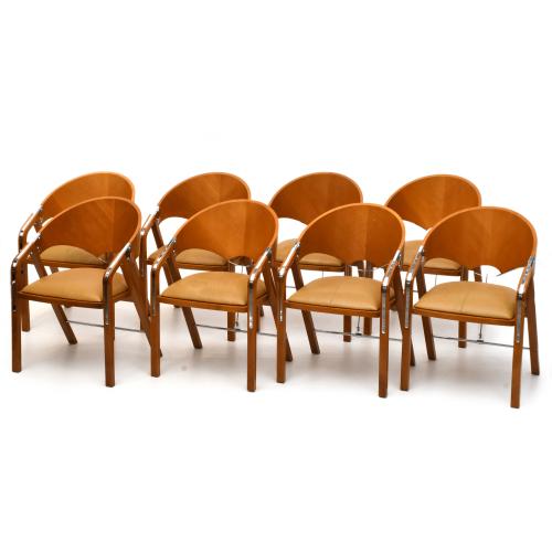 JAUME TRESSERRA (BARCELONA, 1943) Set of eight Spinnacker chairs.