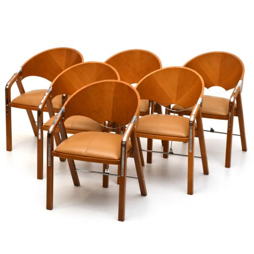 JAUME TRESSERRA (BARCELONA, 1943) Set of six Spinnacker chairs.