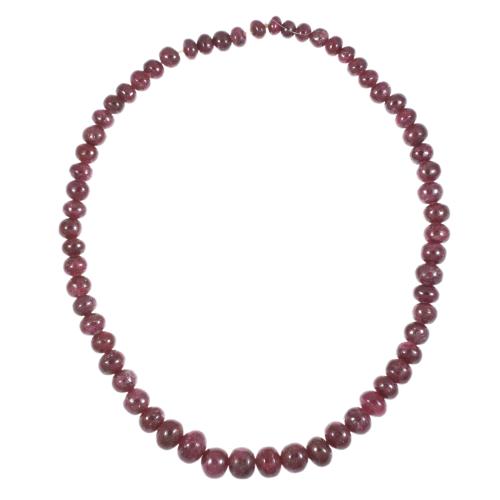 Conjunto de collar, pulsera y pendientes de rubies.