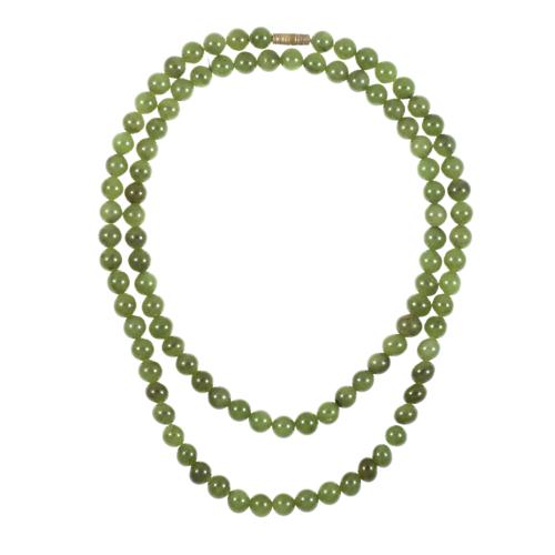 Pair of jade necklaces.