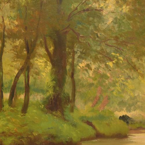 ANTONI ROS I GUELL (1873-1954) Pareja de paisajes "Breda, e