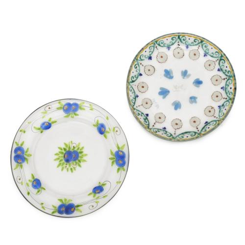 JOSEP MARIA GOL (1897-1976). Pair of dishes.