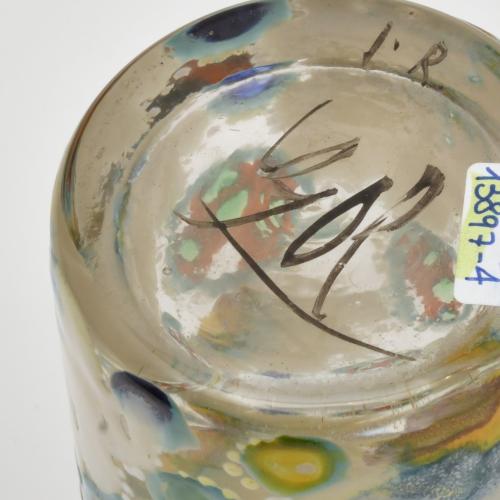 JOSEP MARIA GOL (1897-1976). Conjunto de dos vasos y una co