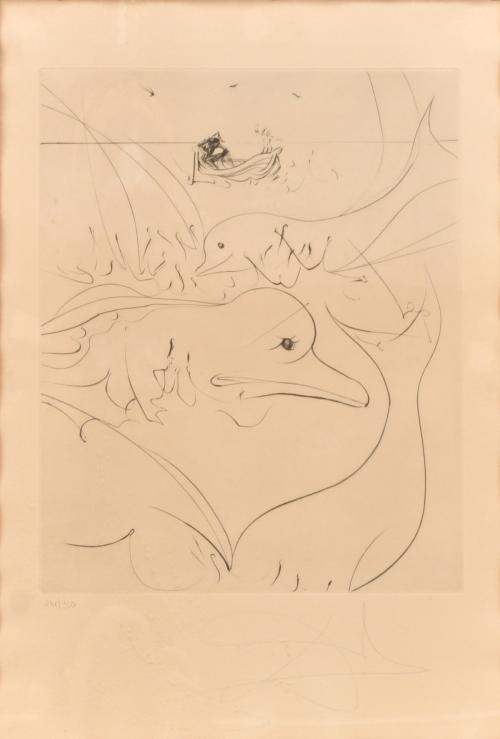 SALVADOR DALÍ I DOMÈNECH (1904-1989). De la serie "El Viejo y el Mar", circa 1974.