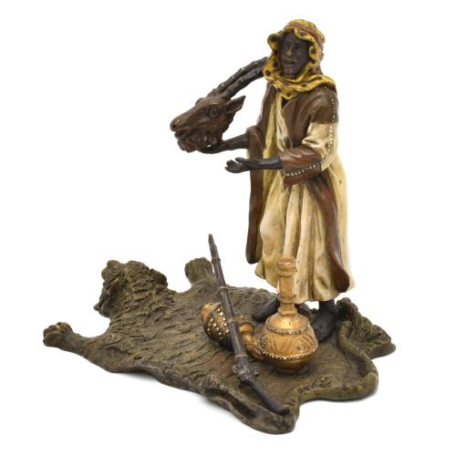 AFTER MODELS BY FRANZ BERGMAN. Figure of a hunter, 20th century.