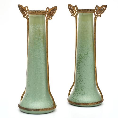 ESCUELA FRANCESA, PPS. SIGLO XX.  Pareja de jarrones modern