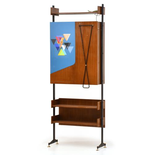 ESCUELA ITALIANA, SIGLO XX. Mueble-bar abatible, circa 1950.