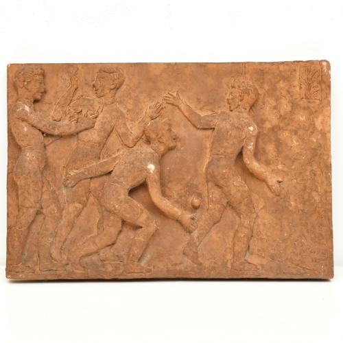 J. CARDELLÀ 1949, relieves. Alegoria al deporte.