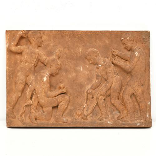 J. CARDELLÀ 1949, relieves. Alegoria al deporte.