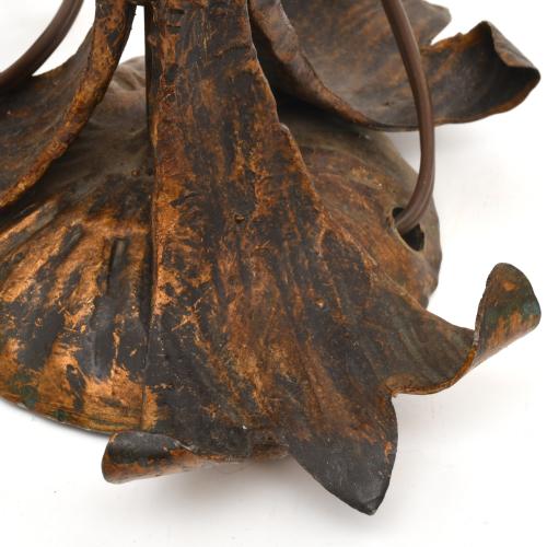 20TH CENTURY FRENCH SCHOOL. Set of three naturalistic lamps.