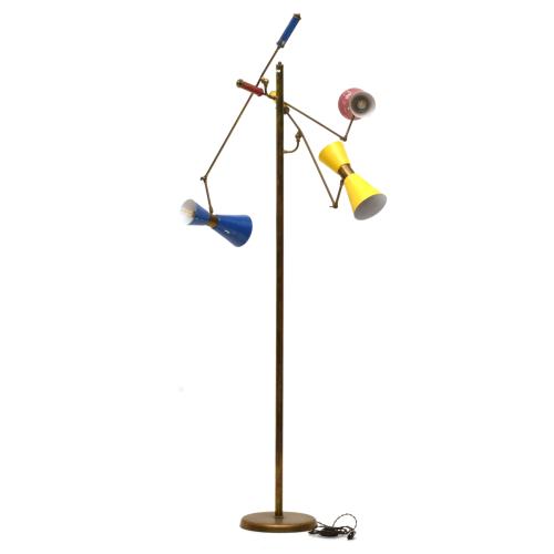 ESCUELA ITALIANA, SIGLO XX. Lámpara de pie, circa 1950.