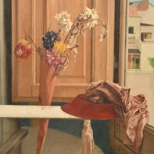 DANIEL QUINTERO (1949).  'Siena y sanguina', 1984.