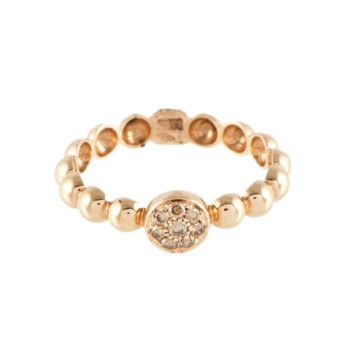 Sortija con diamantes brown.