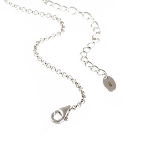 Collar con cruz colgante con circonitas.