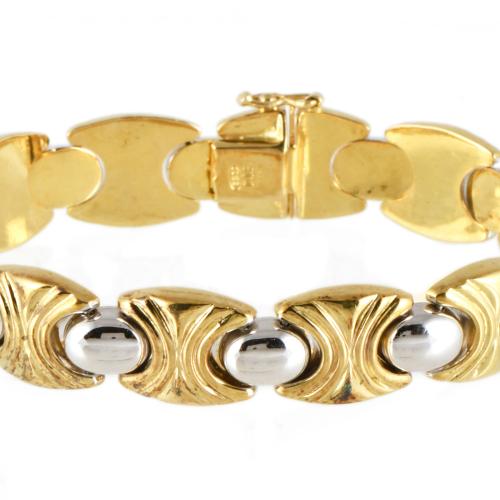 Pulsera plana dos colores.