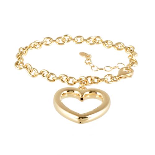 Pulsera de eslabones con corazón colgante.