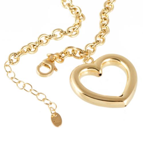 Pulsera de eslabones con corazón colgante.