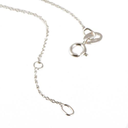 Necklace with emerald and diamond pendant.