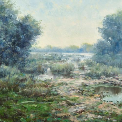 JOAN COLOMER VALLS (1965).  "Clareja vora el riu".