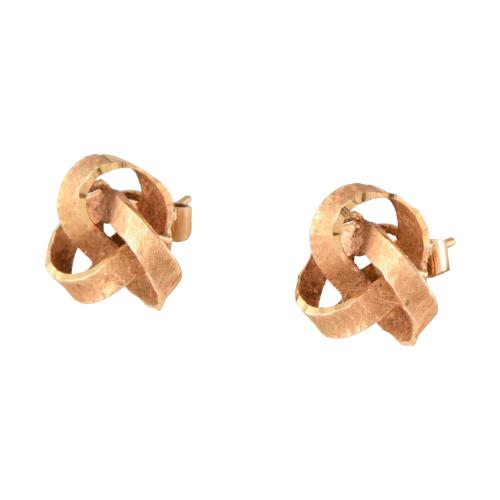 Knot-shaped earrings, 1960's.