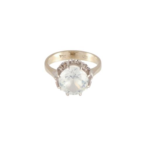 Zircon solitaire ring