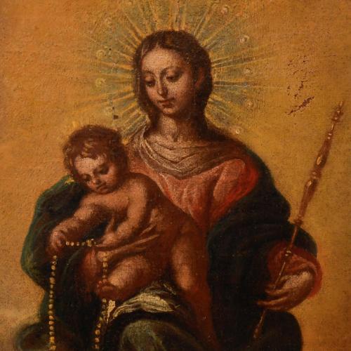 ESCUELA ESPAÑOLA, SIGLO XVII-XVIII. "La aparición de la Vir
