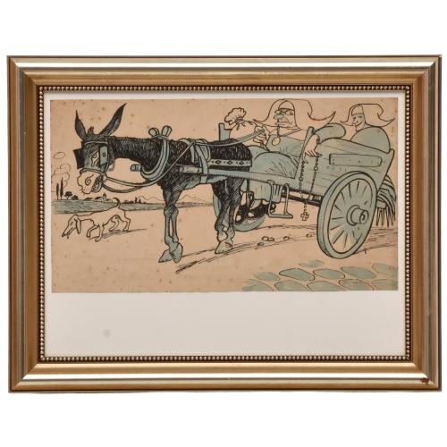 JOSEP COSTA Y FERRER, "PICAROL" (1876-1971). Satirical draw